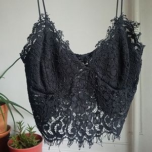 Lace crop tank